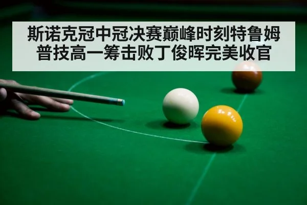 斯诺克冠中冠决赛巅峰时刻特鲁姆普技高一筹击败丁俊晖完美收官